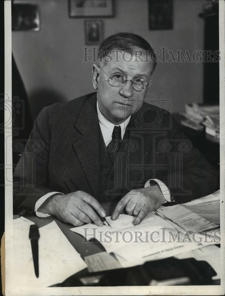 1933 Press Photo Harold L.Ickes, Secretary of Interior in the cabinet-Historic Images