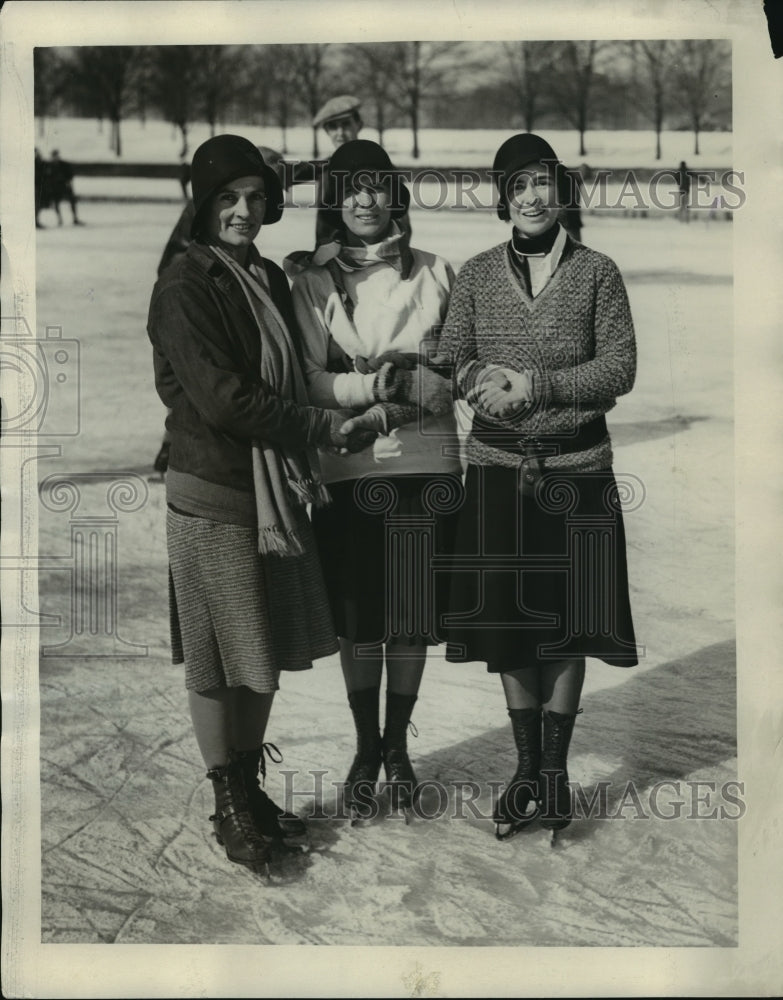 1930 Wives of Officials on the Ice  - Historic Images