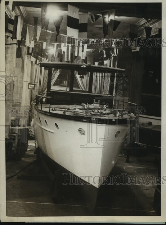 1926 Schooner Craft One of Many on Display at Annual Motoboat Show - Historic Images