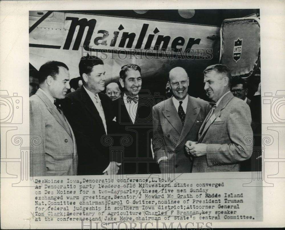 1949 Des Moines, Iowa Democratic Midwest Leaders Conference - Historic Images