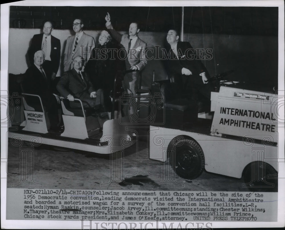 1955 Democrat Leader visited the International Amphitheatre - Historic Images