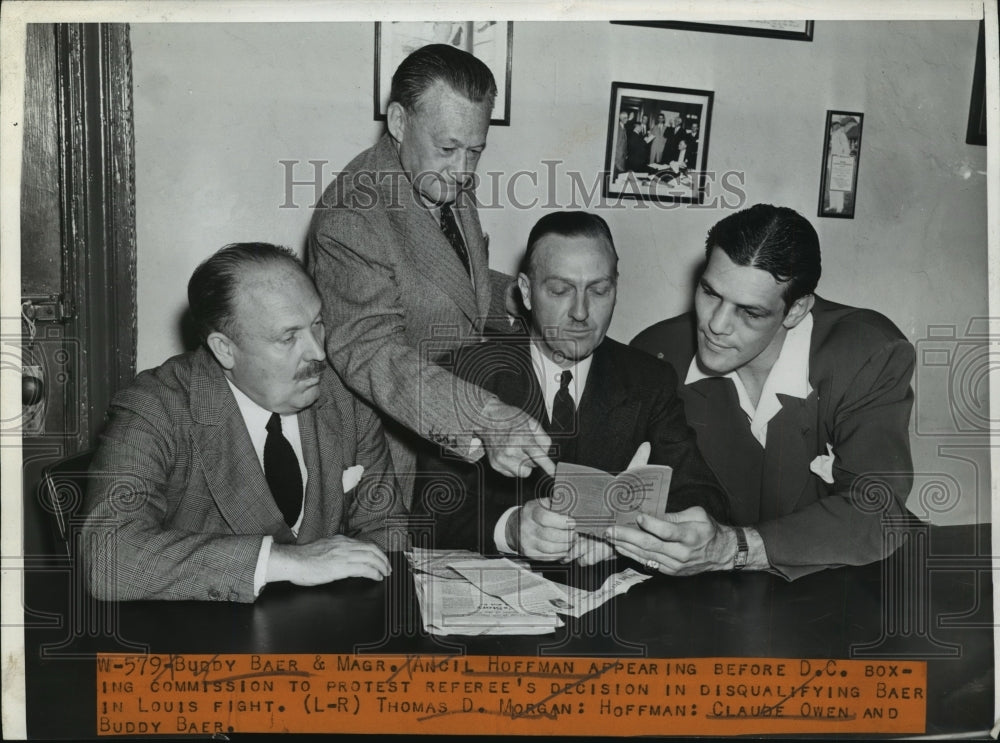 1941 Buddy Baer appearing before D.C. Boxing Commission  - Historic Images