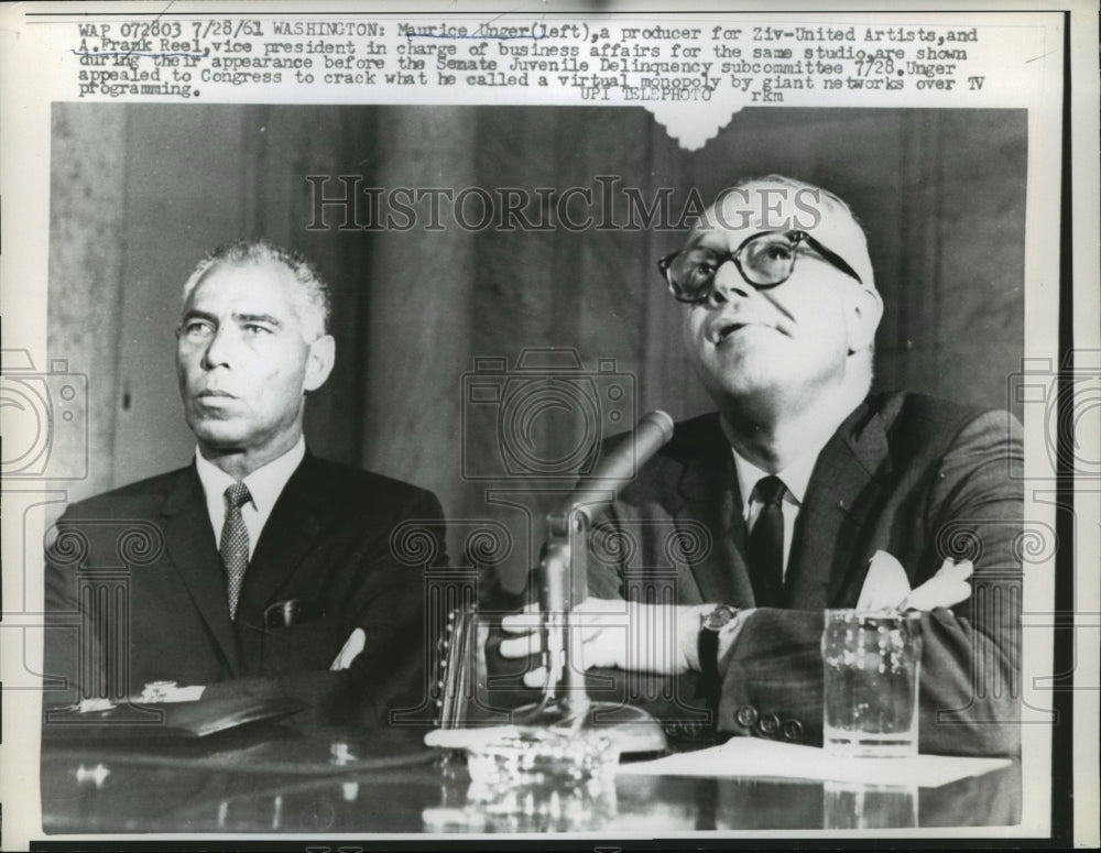 1961 Maurice Unger, A Frank Reel in Senate Juvenile Deliquency Comm. - Historic Images