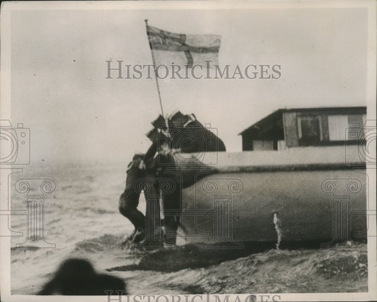 1935 Man Overboard Picked Up by Rescue Boat off Spithead & Portmouth - Historic Images