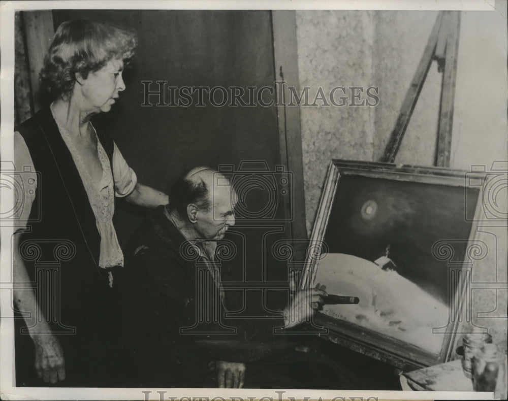 1935 Press Photo Michael O&#39;Brien of Denver won the Denver Artist Guild Award-Historic Images