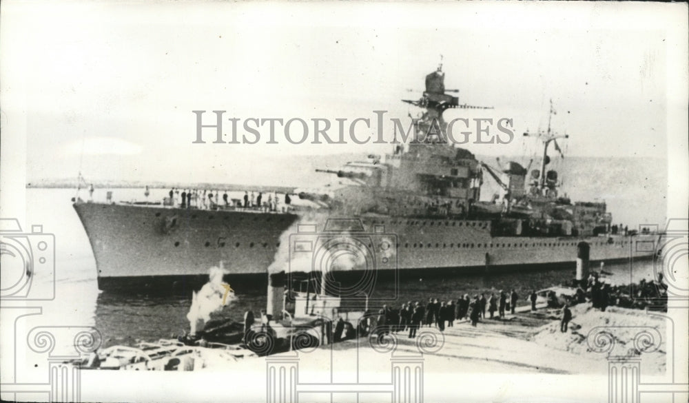 1942 French Cruiser Ship Marseillaise  - Historic Images