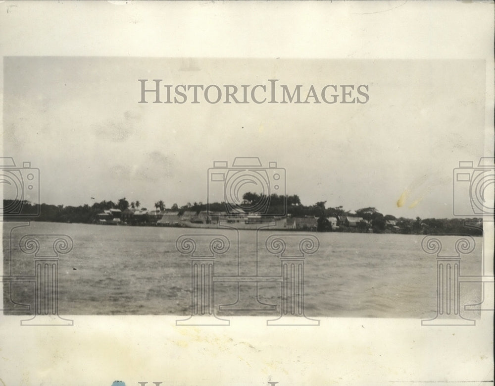 1927 View of the Bluefield Bluff from the Bluefields Lagoon, Nigeria - Historic Images