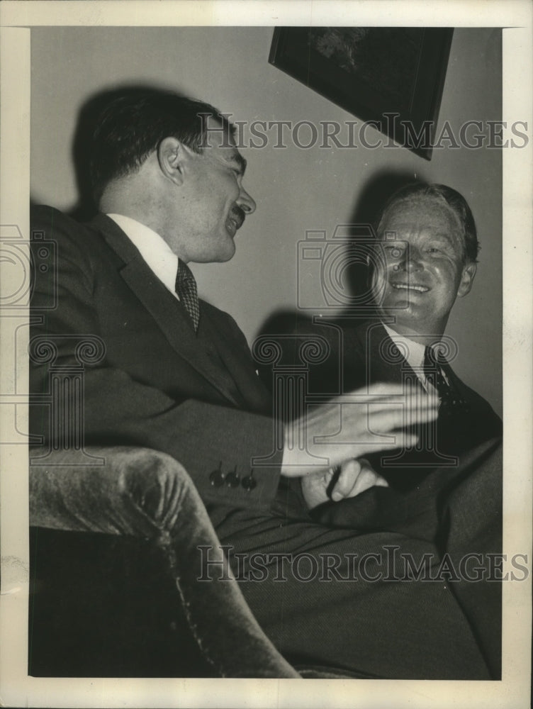 1939 Thomas E.Dewey with John D.M. Hamilton Chairman of Republican - Historic Images