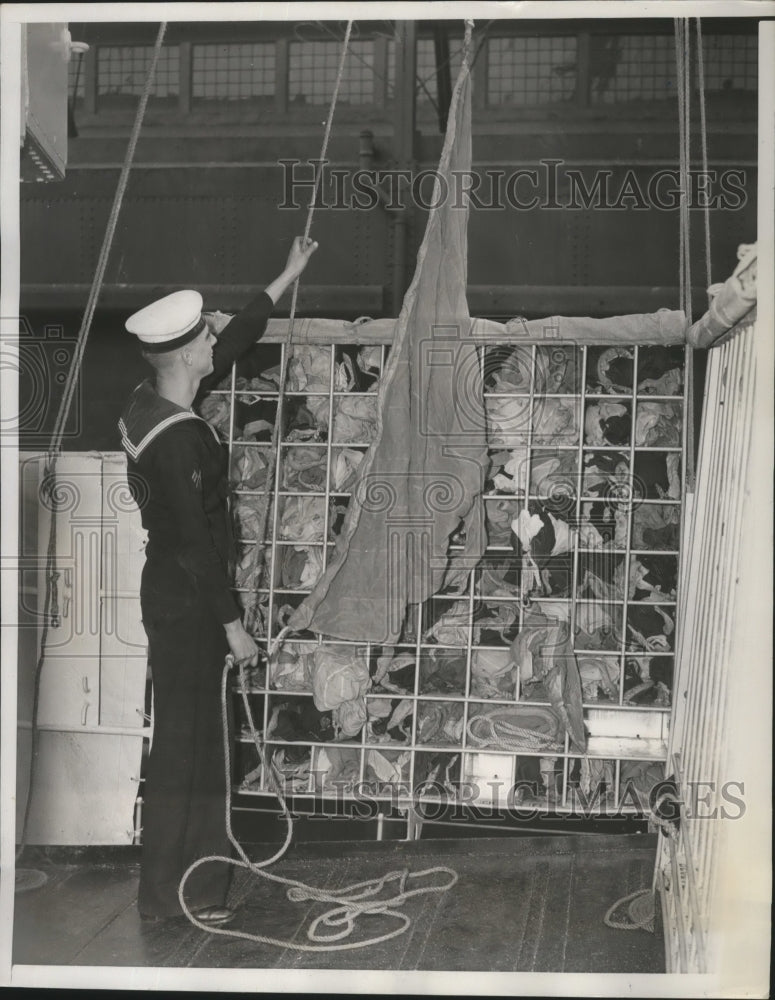 1939 Ernest Williams Signal Man on British Navy Ship for World Fair - Historic Images