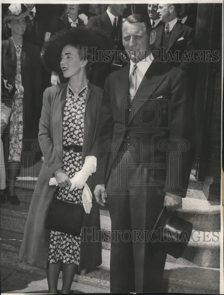 1939 Press Photo Prince Frederick, Princess Ingrid of Denmark in San Francisco - Historic Images