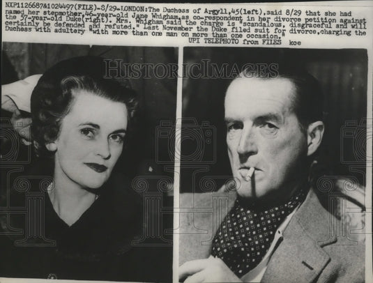 1961 Duchess of Argyll in divorce proceedings against the Duke - Historic Images