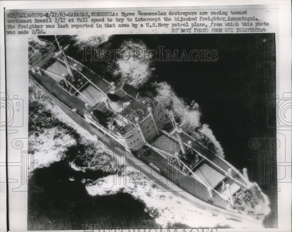 1963 Freighter Ship "Anzoategui"  - Historic Images