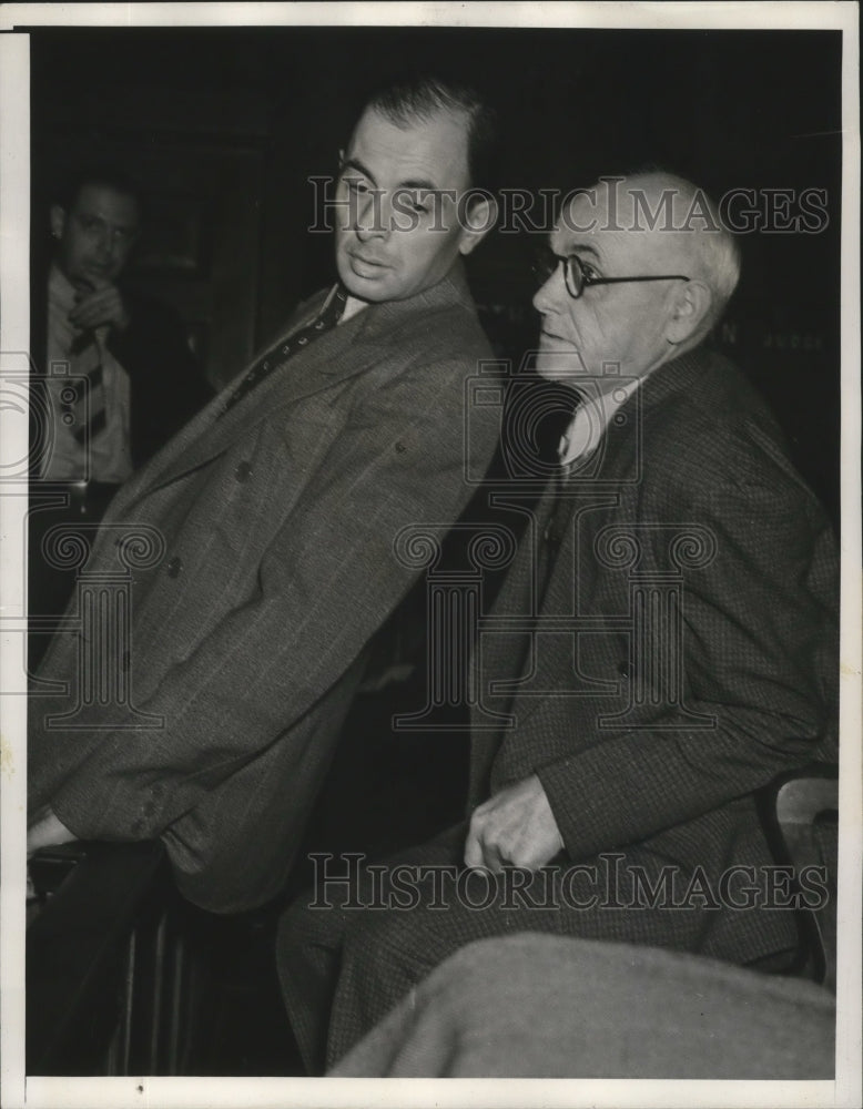 1939 Press Photo Albert Singer, Son Joseph at New York City Murder Trial-Historic Images