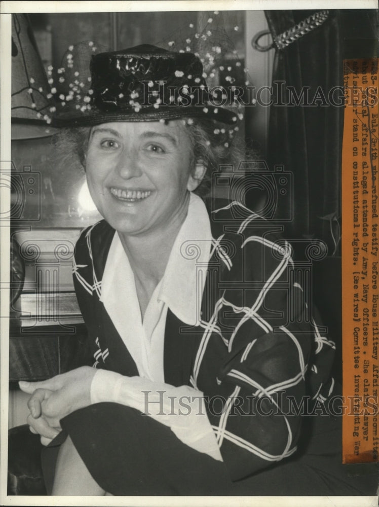 1943 Press Photo Eula Smith Refused to Testify Before House Military Committee - Historic Images