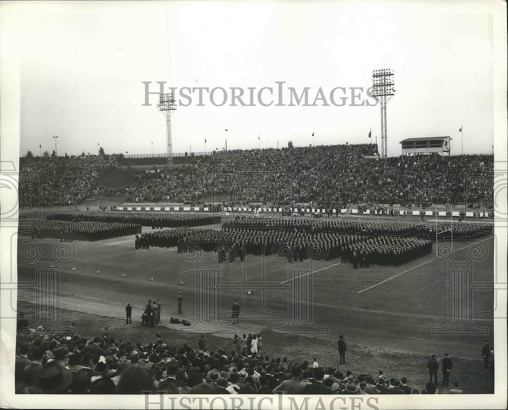 1941 Press Photo U.S. Naval Academy Midshipmen Parade In Full Strength - Historic Images