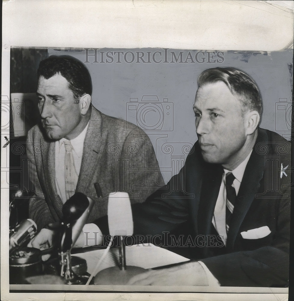 1958 Fred Hutchinson Ex St Louis Cards Manager & Bing Devine - Historic Images