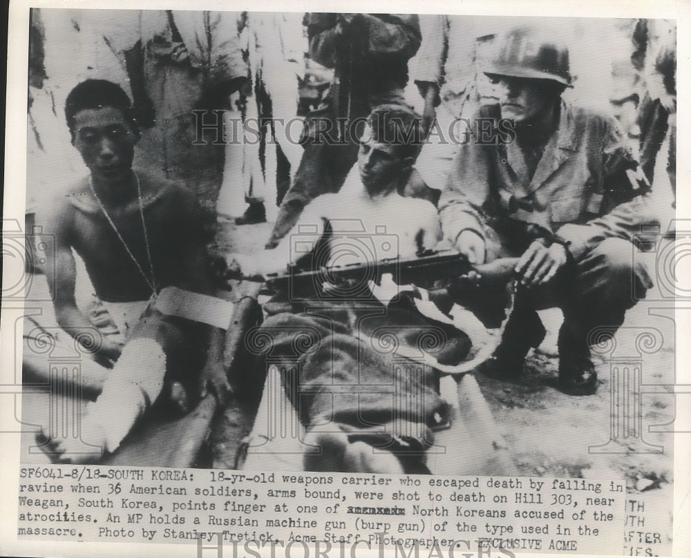 1950 Weapon Carrier Who Escaped Death by Falling into Ravine - Historic Images