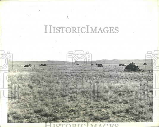 1943 Press Photo Units of American Armored Division Get Ready for Attack- Historic Images