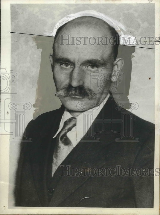 1933 Press Photo A.E. Hoover Appeared Before Des Moins Joint Stock Land Bank - Historic Images