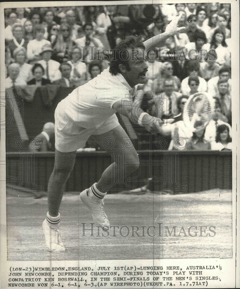 1971 Press Photo John Newcombe in the semi-finals of the Men's Single-Historic Images
