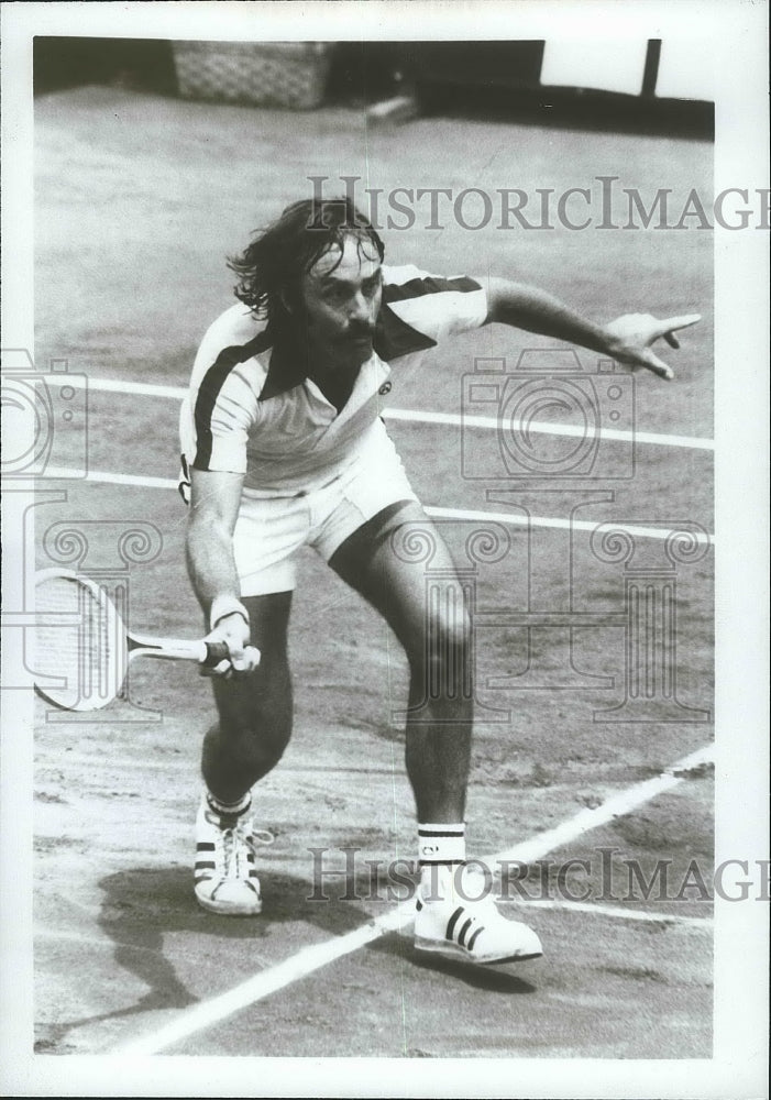 Press Photo John Newcombe While Playing Tennis - nef64394-Historic Images