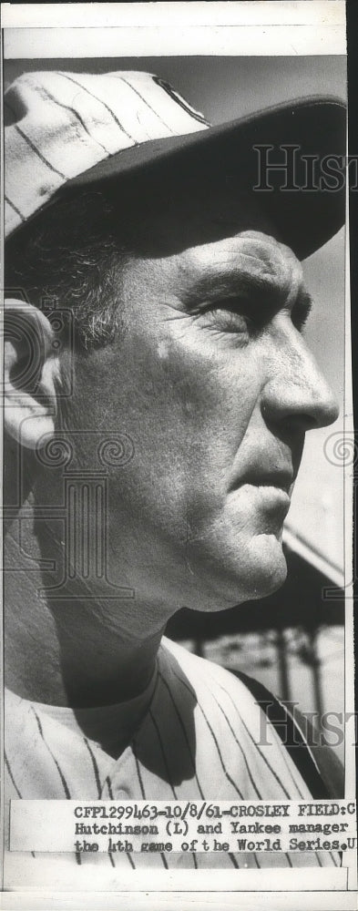 1961 Press Photo Fred Hutchinson Cincinnati Reds Baseball Manager - nef64469-Historic Images