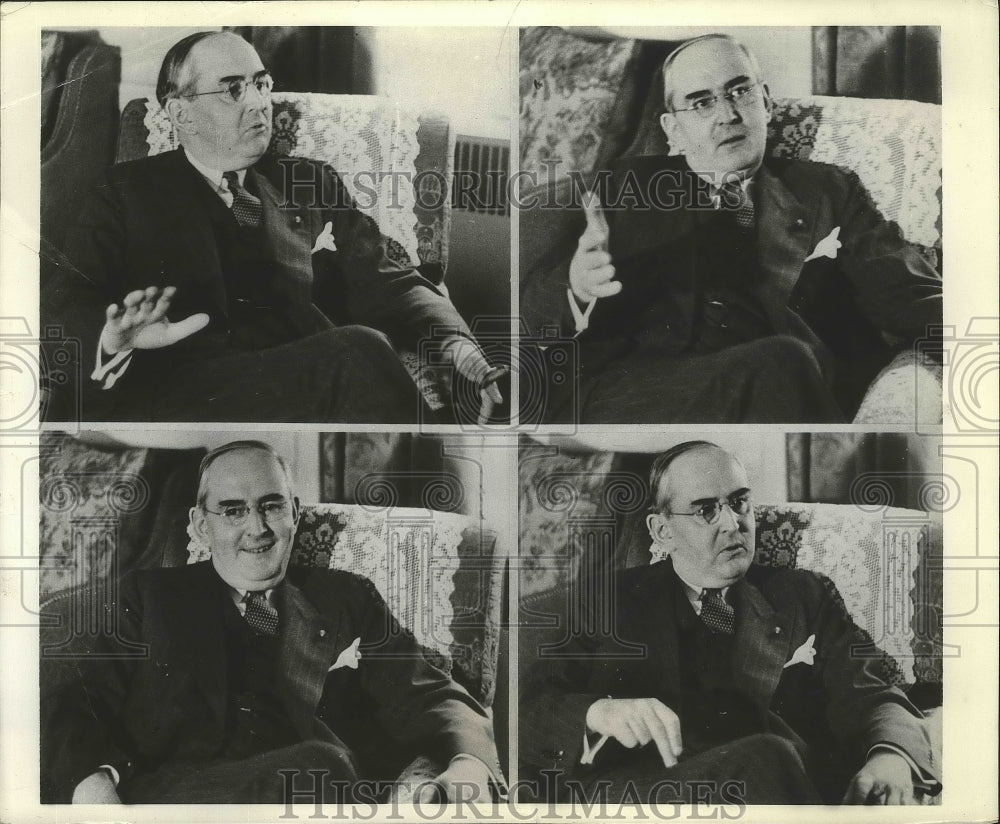 1936 Press Photo Sen.Arthur Vandenberg of Mich. in his Cleveland Hotel Room - Historic Images