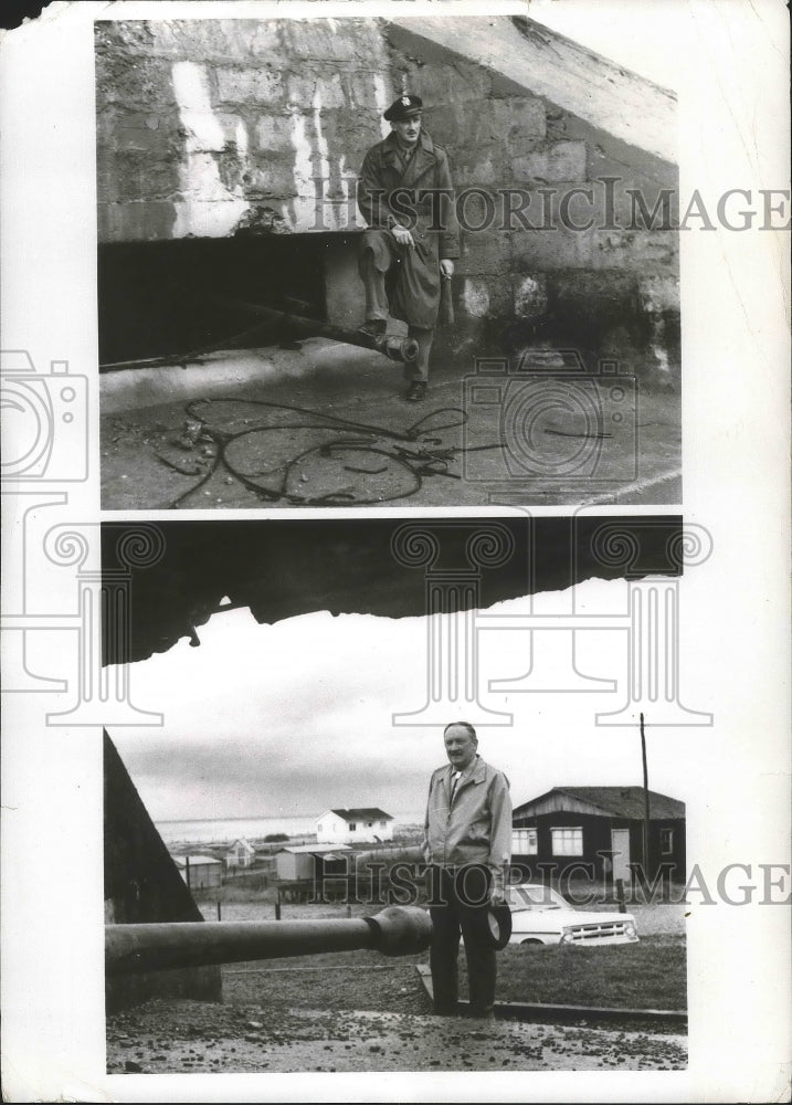 1969 Press Photo Don Whitehead on D Day Normandy 944 (Above) and 1969 (Below)- Historic Images