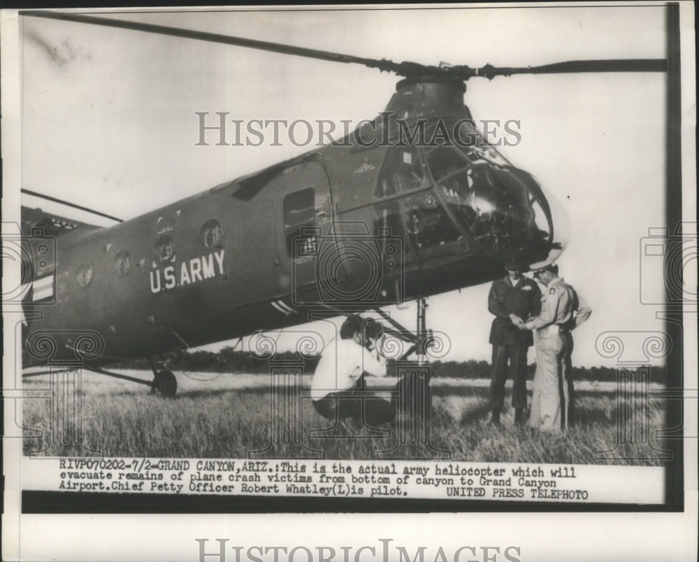 1956 Army Helicopter Will Evacuate Remains of Plane Crash Victims - Historic Images