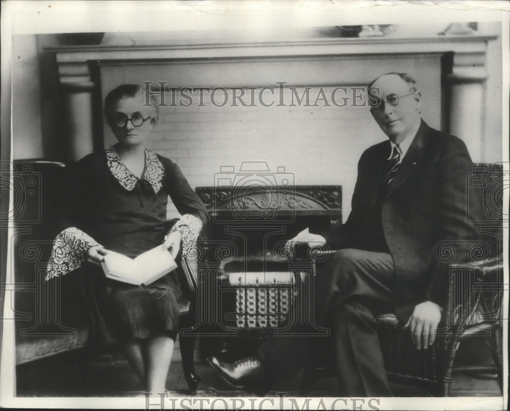 1932 Press Photo Reverend &amp; Mrs Pleasant J. Taylor Parents of 8 Children-Historic Images