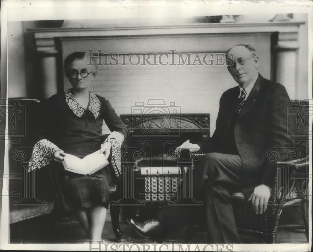 1932 Press Photo Reverend & Mrs Pleasant J. Taylor Parents of 8 Children-Historic Images