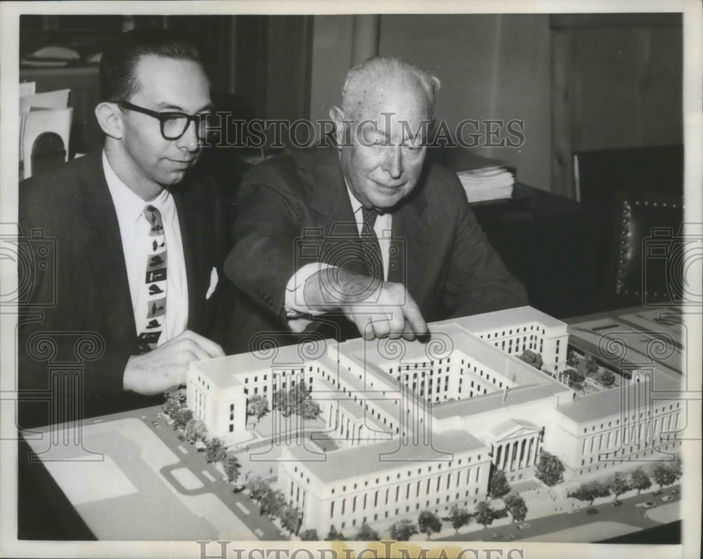 1960 J George Stewart show model of additional House office Building - Historic Images