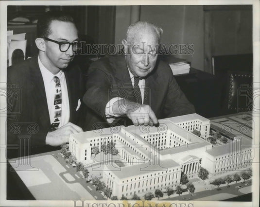 1960 J George Stewart show model of additional House office Building - Historic Images