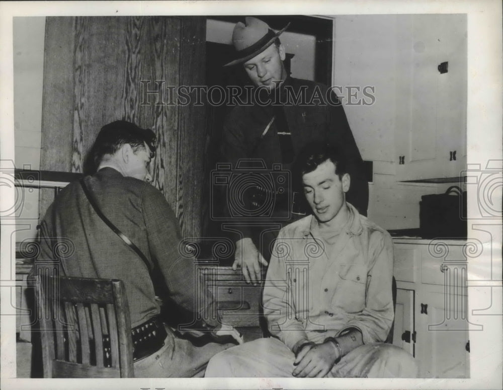 1946 Press Photo Richard H.Kirby of Syracuse N.Y was recaptured by State Police - Historic Images