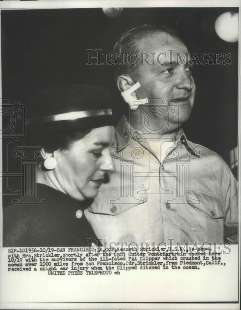 1926 Press Photo Lt.Cdr. Kenneth Strickler survivor of the ill-fated PAA Clipper-Historic Images