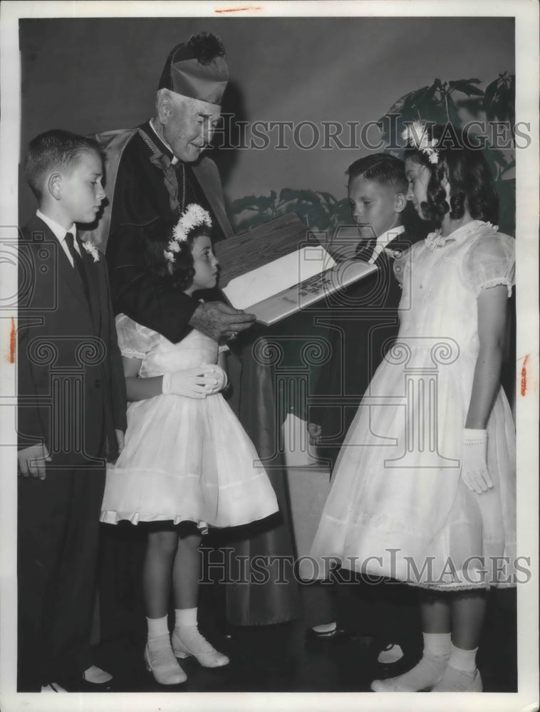 1957 Archbishop Edward F. Hobson&#39;s 79th Birthday Reception 6 - Historic Images