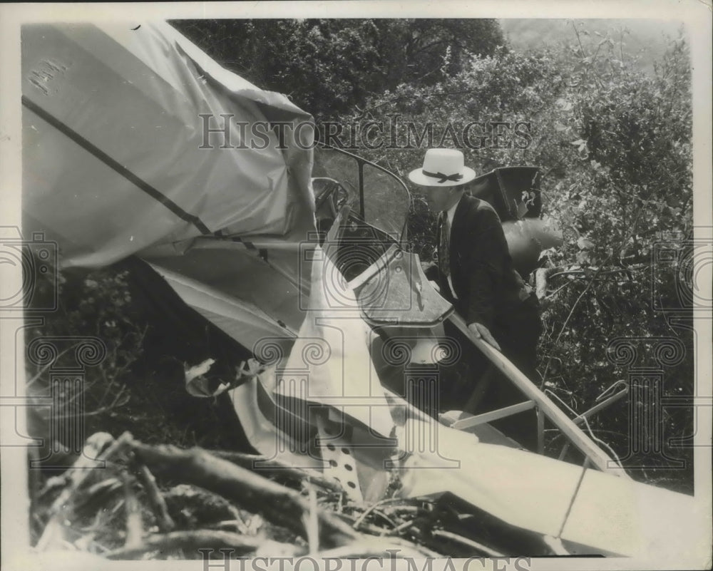 1934 Press Photo Pilot Robert P Ridell & Student Dr Virgil R Coffman Killed - Historic Images