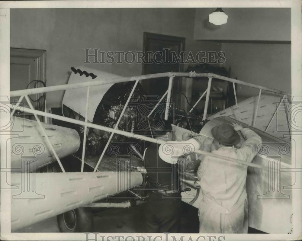 1932 Press Photo Four Spindle substituted for the wings of Conventional Planes-Historic Images