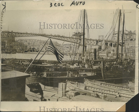 1918 Press Photo Landing Place of Pres. Wilson when he sets foot on French Soil- Historic Images