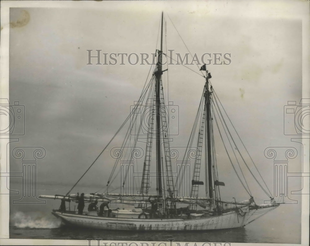 1935 Press Photo Schooner Director as She Sailed From NY for a Trip Around World-Historic Images