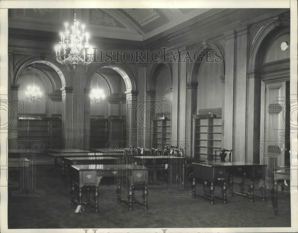 1935 Press Photo The Judge Private Reading Room of U.S Supreme Court Building - Historic Images