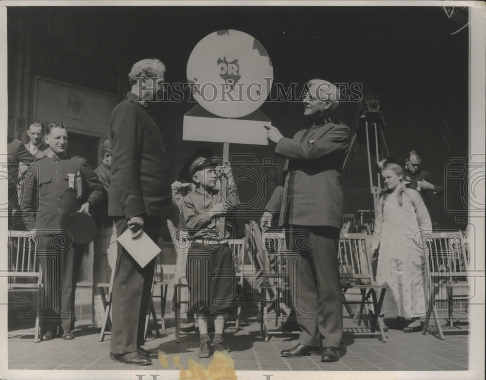 1936 Press Photo Salvation Army Held Rally to Celebrate Anniversary of U.S. Army-Historic Images