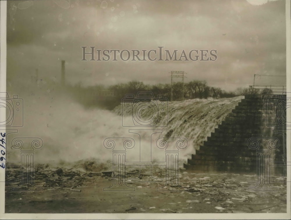 1936 Press Photo Unknown Dam - Historic Images