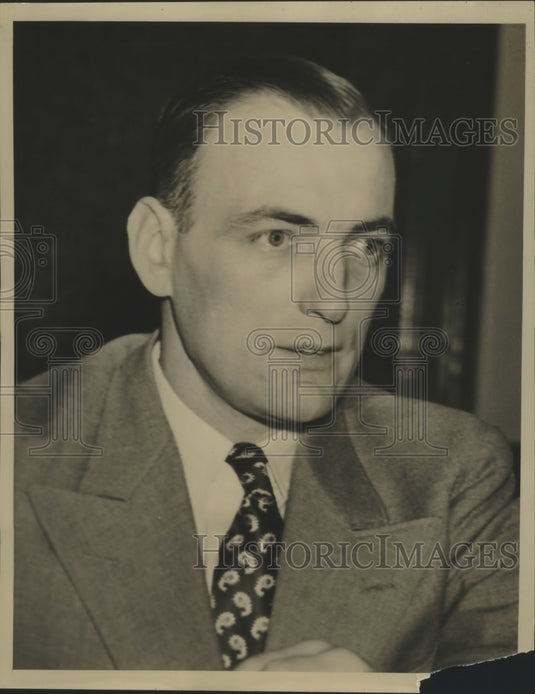 1938 Press Photo Arthur Chalmers, shown just before the Trial Opened - nef68409-Historic Images