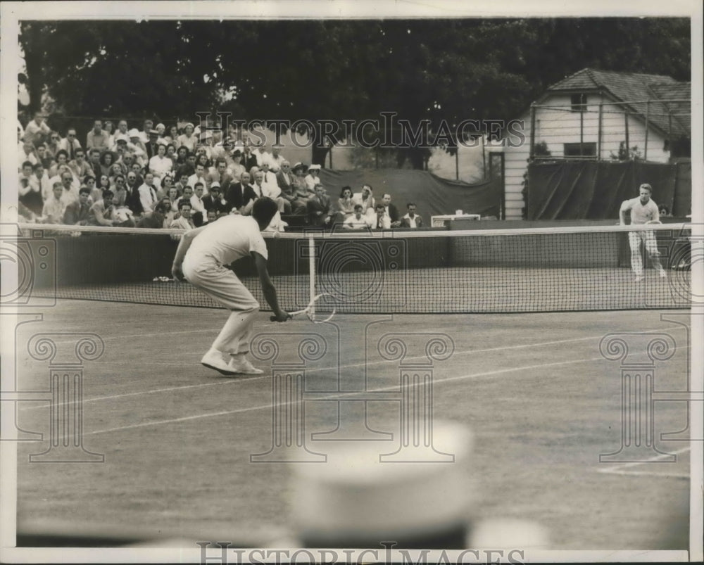 1939 Press Photo General View during match between Robert Low and Bitsy Grant-Historic Images