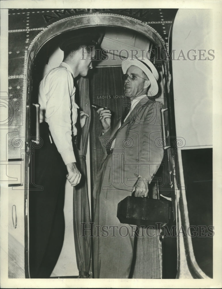 1940 Press Photo Fingerprint expert Ed Burgess & Fuston Sanders in Nashville-Historic Images