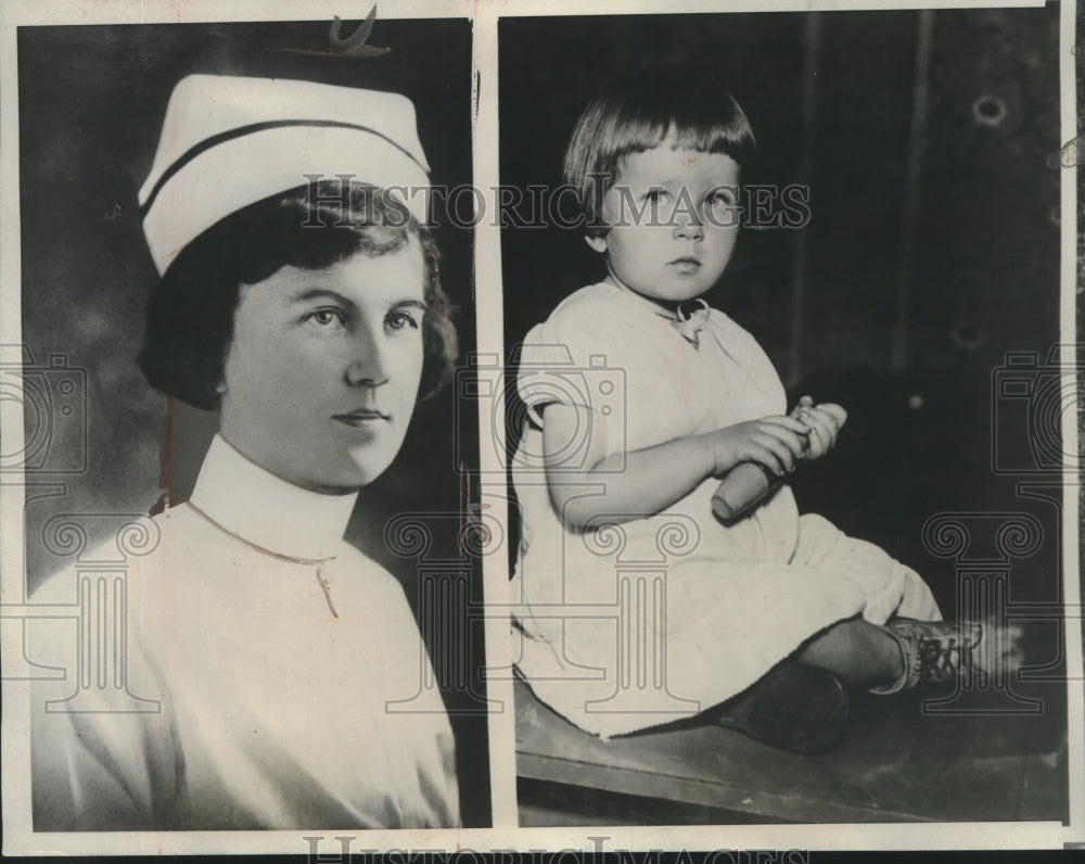 1934 Press Photo Mrs. Ulferd Urban and her daughter Greta Agnes Urban-Historic Images