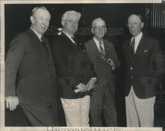 1934 Press Photo WHH Piatt with Earle W Evans of American Bar Assn & others-Historic Images