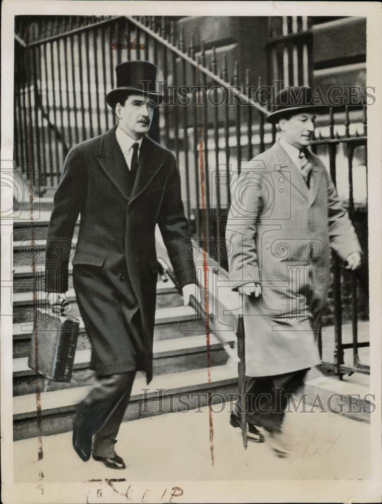 1936 Press Photo Foreign Minister Anthony Eden leaves10 Downing Street, London- Historic Images