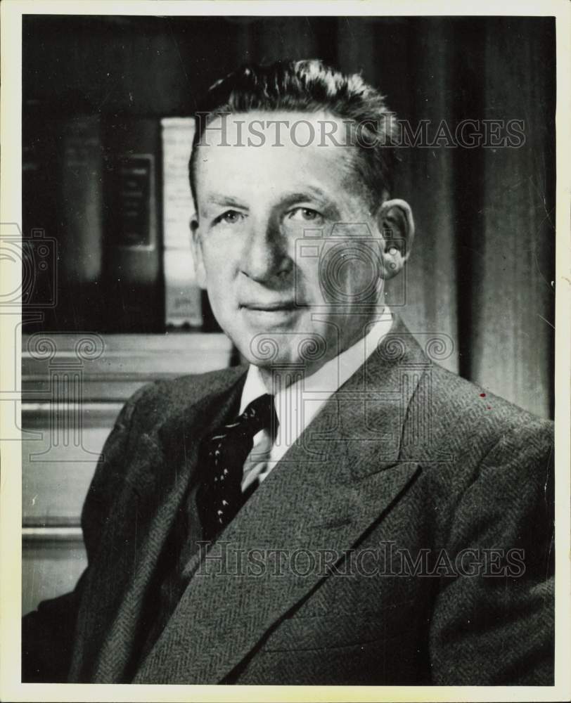 1957 Press Photo Frederick C. Crawford, Case Trustee Development Commi